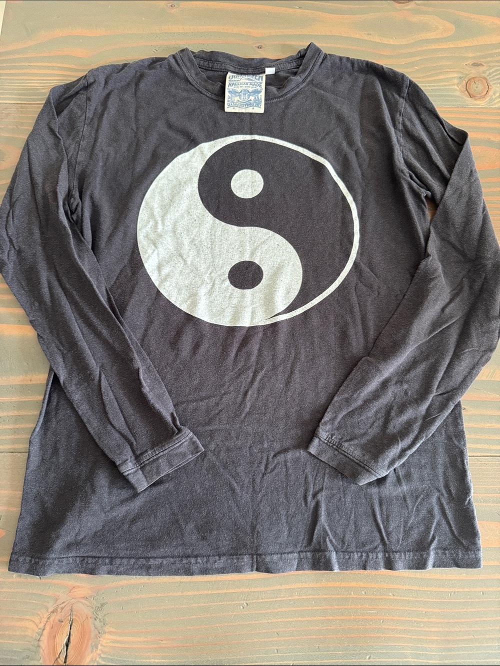 Jungmaven Black Yin Yang Long Sleeve Shirt
